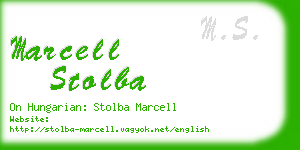 marcell stolba business card